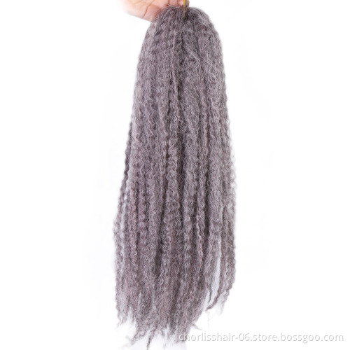 Wholesale cheap Ombre Long Soft Afro Kinky Curly Marley Synthetic Braids Hair Twist Crochet Braids Hair Braiding Hair Extension